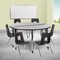 Flash Furniture Mobile 60" Circle Wave Grey Table Set-16" Chairs XU-GRP-16CH-A60-HCIRC-GY-T-A-CAS-GG - alternate 1